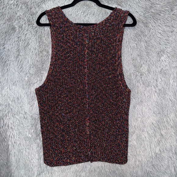Habitat Textured Knit V-Neck Button Accent Sleeveless Vest Top Women's L - Picture 4 of 4